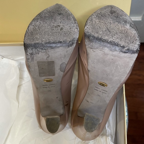 Sergio Rossi Nude Platform Pump Heels with Box - Picture 4 of 5